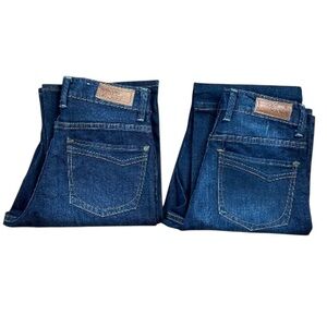 Loïs Julianne 2 jeans bundle bootcut straight blue 60’s style high rise 26 stret